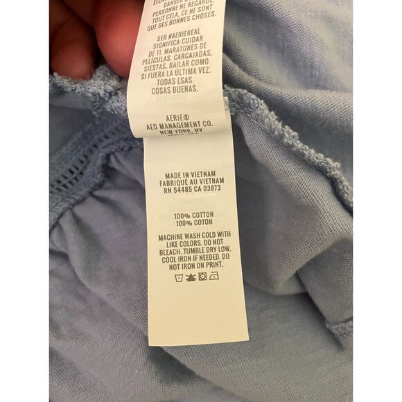 aerie flowy cropped notch neck t-shirt - Picture 7 of 11